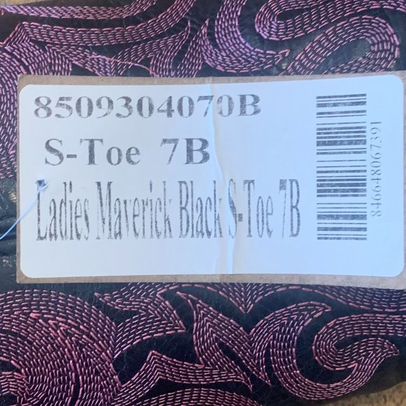 Womens Black Square Toe Boots (Maverick) - Picture 6 of 6